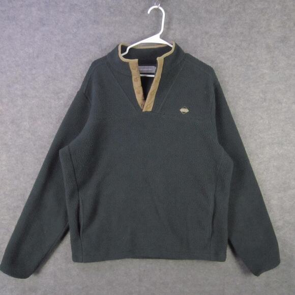 Southern Shirt Pullover Mens Medium Green Fleece Quarter Snap Sherpa Sweater - Picture 1 of 6